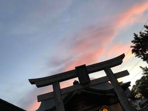 夏から秋への夕暮れ